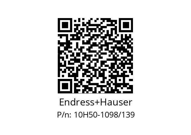  10H50-1F0A1AA0A4AA Endress+Hauser 10H50-1098/139