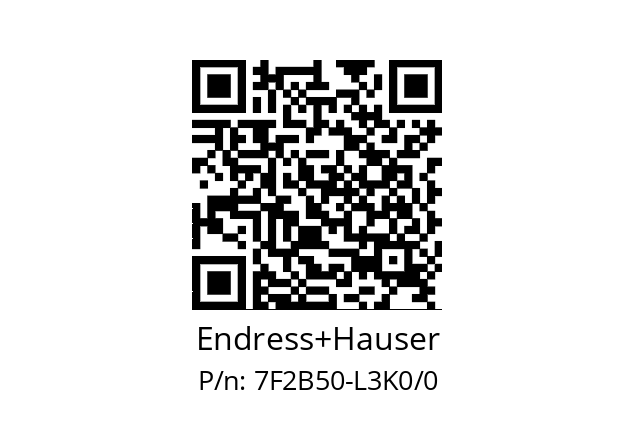   Endress+Hauser 7F2B50-L3K0/0