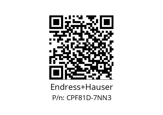   Endress+Hauser CPF81D-7NN3