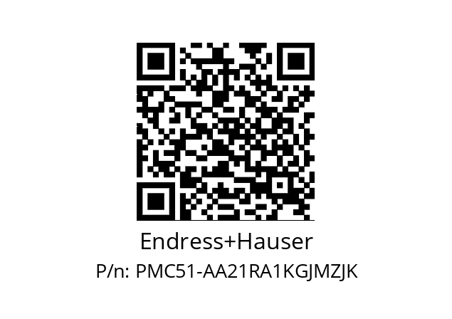   Endress+Hauser PMC51-AA21RA1KGJMZJK