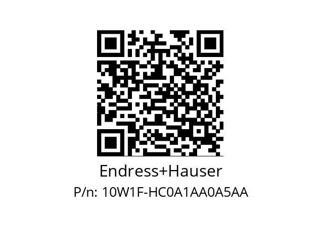   Endress+Hauser 10W1F-HC0A1AA0A5AA