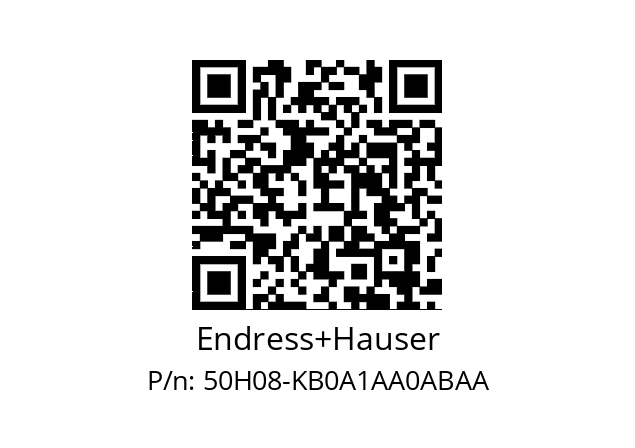   Endress+Hauser 50H08-KB0A1AA0ABAA