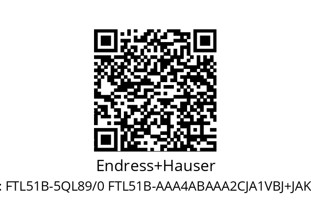   Endress+Hauser FTL51B-5QL89/0 FTL51B-AAA4ABAAA2CJA1VBJ+JAKBLA