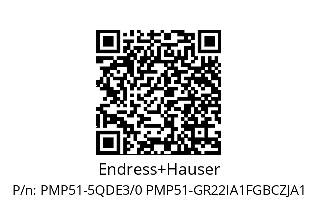   Endress+Hauser PMP51-5QDE3/0 PMP51-GR22IA1FGBCZJA1