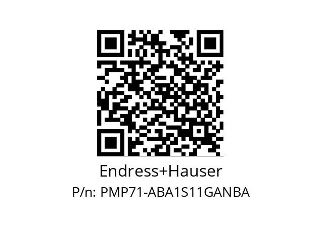   Endress+Hauser PMP71-ABA1S11GANBA