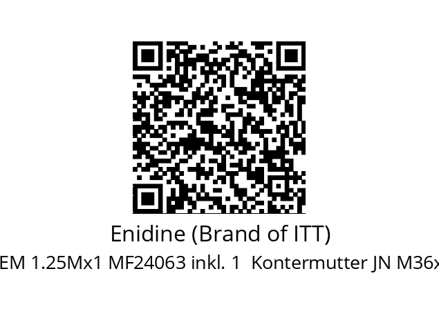   Enidine (Brand of ITT) 1017675 ECO OEM 1.25Mx1 MF24063 inkl. 1  Kontermutter JN M36x1,5/ Shock absorber