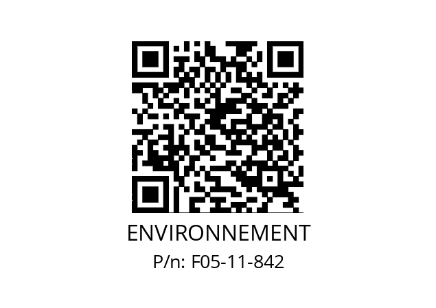   ENVIRONNEMENT F05-11-842