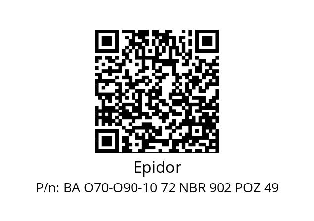   Epidor BA O70-O90-10 72 NBR 902 POZ 49