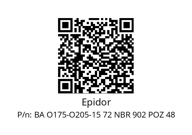   Epidor BA O175-O205-15 72 NBR 902 POZ 48