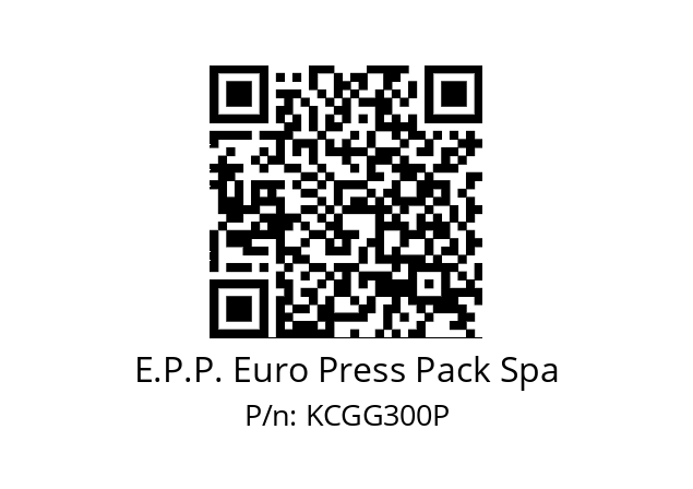   E.P.P. Euro Press Pack Spa KCGG300P