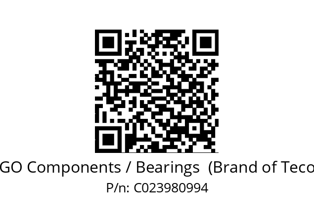   ERGO Components / Bearings  (Brand of Tecom) C023980994