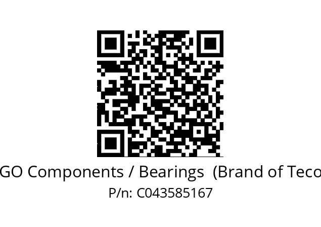   ERGO Components / Bearings  (Brand of Tecom) C043585167