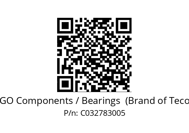   ERGO Components / Bearings  (Brand of Tecom) C032783005