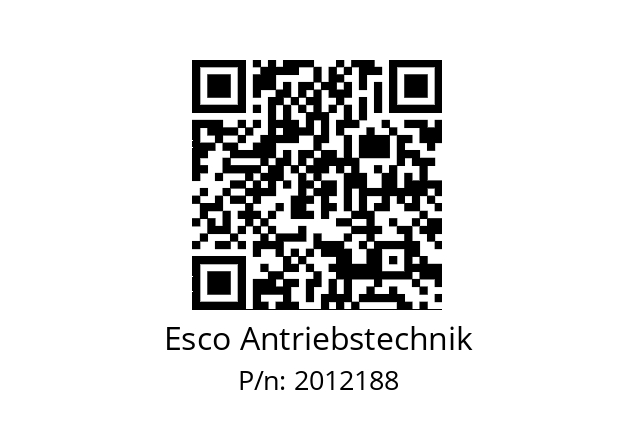   Esco Antriebstechnik 2012188