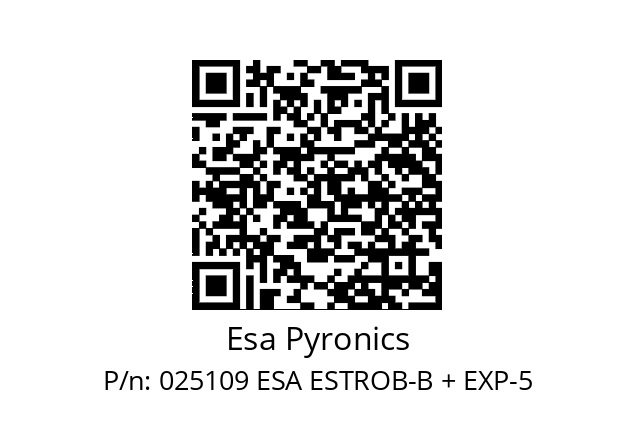   Esa Pyronics 025109 ESA ESTROB-B + EXP-5