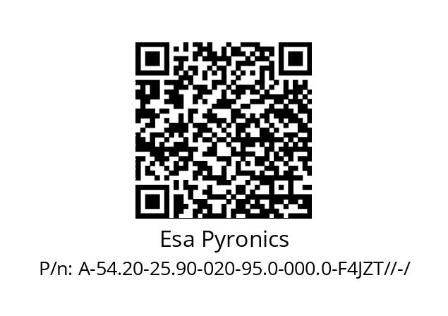   Esa Pyronics A-54.20-25.90-020-95.0-000.0-F4JZT//-/