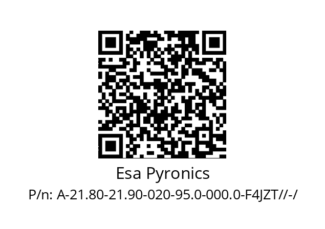   Esa Pyronics A-21.80-21.90-020-95.0-000.0-F4JZT//-/