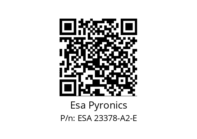   Esa Pyronics ESA 23378-A2-E