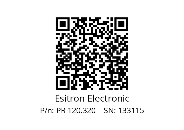   Esitron Electronic PR 120.320    SN: 133115