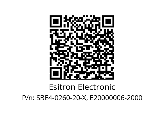   Esitron Electronic SBE4-0260-20-X, E20000006-2000