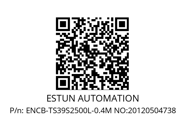   ESTUN AUTOMATION ENCB-TS39S2500L-0.4M NO:20120504738