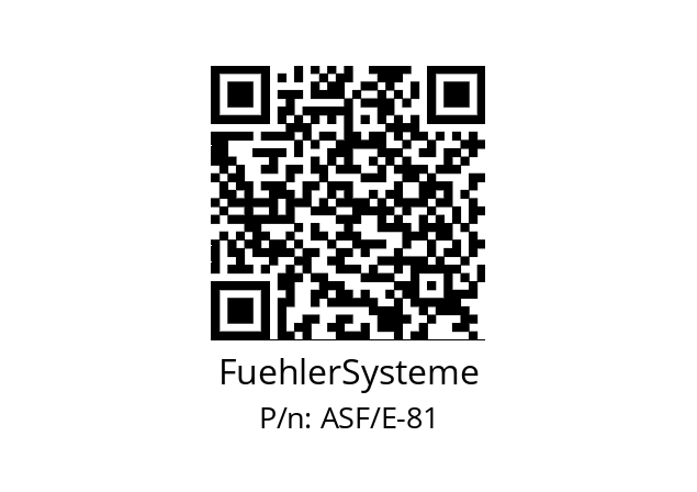   FuehlerSysteme ASF/E-81