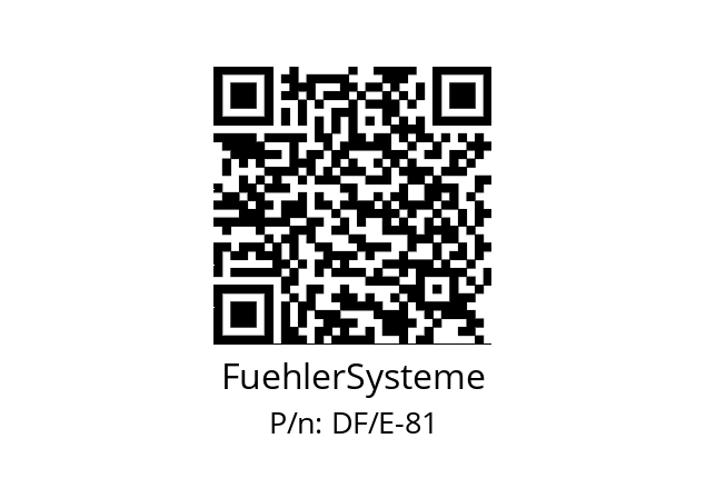   FuehlerSysteme DF/E-81