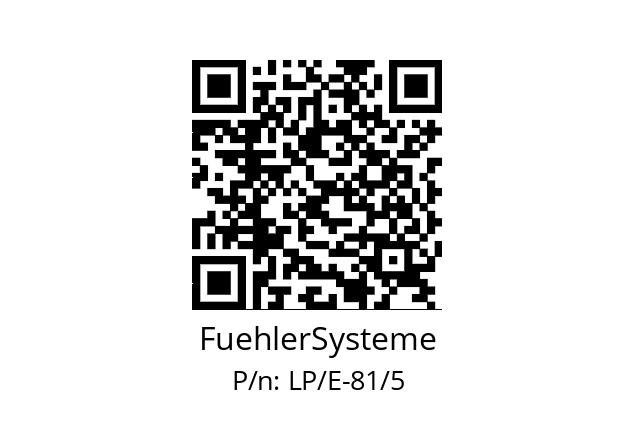   FuehlerSysteme LP/E-81/5