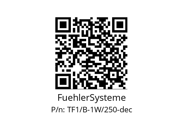   FuehlerSysteme TF1/B-1W/250-dec