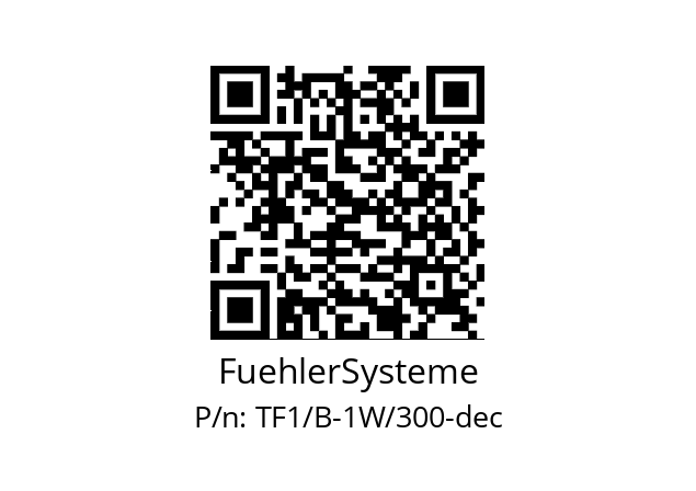   FuehlerSysteme TF1/B-1W/300-dec