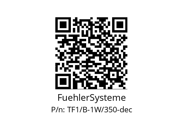   FuehlerSysteme TF1/B-1W/350-dec