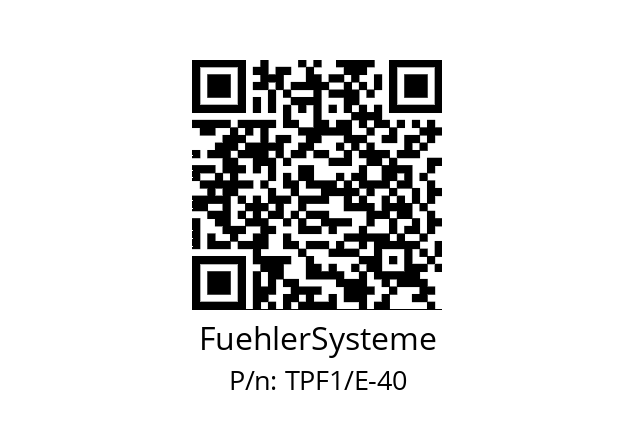   FuehlerSysteme TPF1/E-40