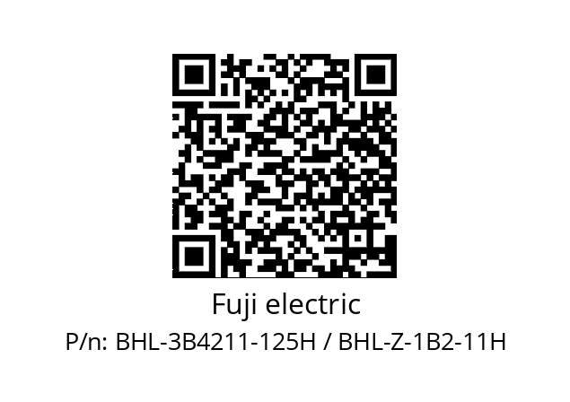   Fuji electric BHL-3B4211-125H / BHL-Z-1B2-11H