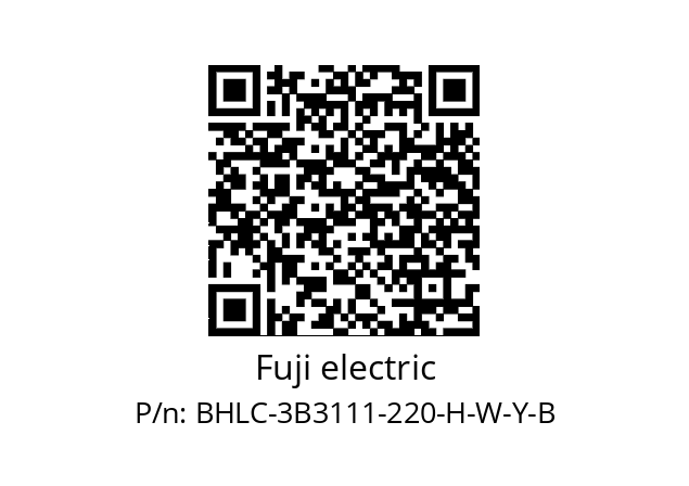   Fuji electric BHLC-3B3111-220-H-W-Y-B