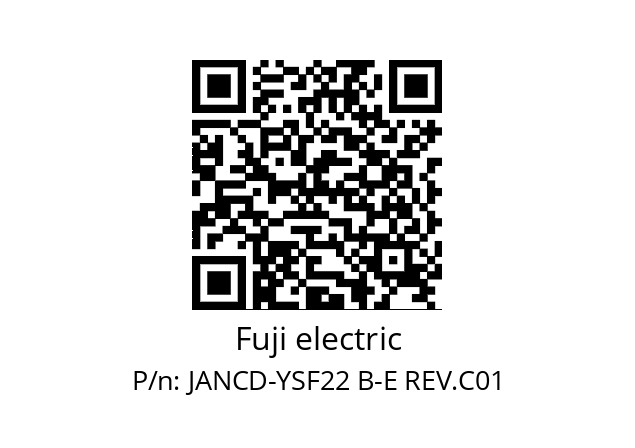   Fuji electric JANCD-YSF22 B-E REV.C01