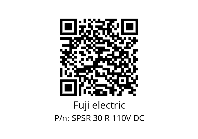   Fuji electric SPSR 30 R 110V DC