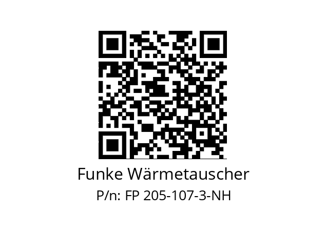   Funke Wärmetauscher FP 205-107-3-NH