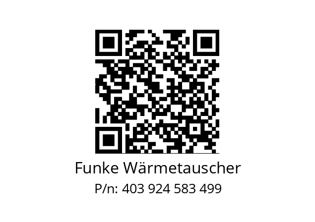   Funke Wärmetauscher 403 924 583 499