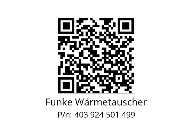   Funke Wärmetauscher 403 924 501 499