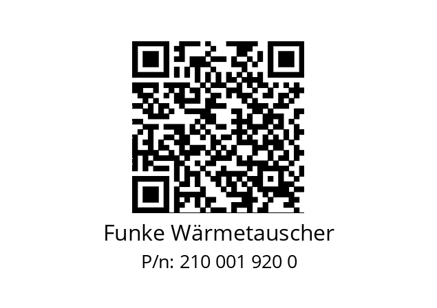   Funke Wärmetauscher 210 001 920 0