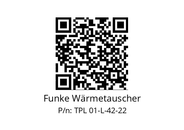   Funke Wärmetauscher TPL 01-L-42-22