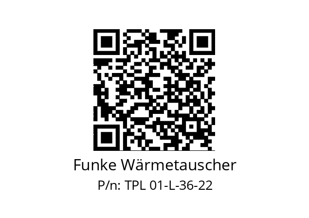   Funke Wärmetauscher TPL 01-L-36-22