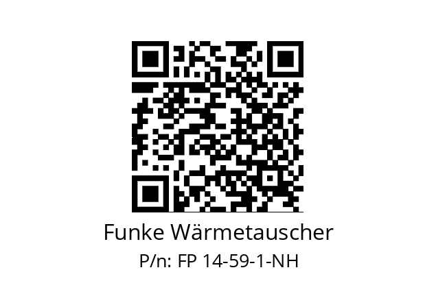   Funke Wärmetauscher FP 14-59-1-NH