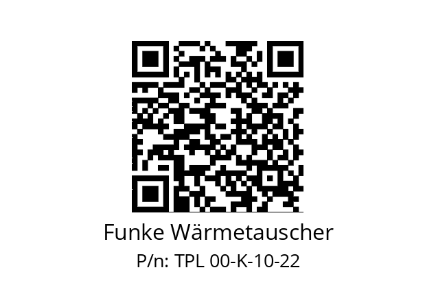   Funke Wärmetauscher TPL 00-K-10-22