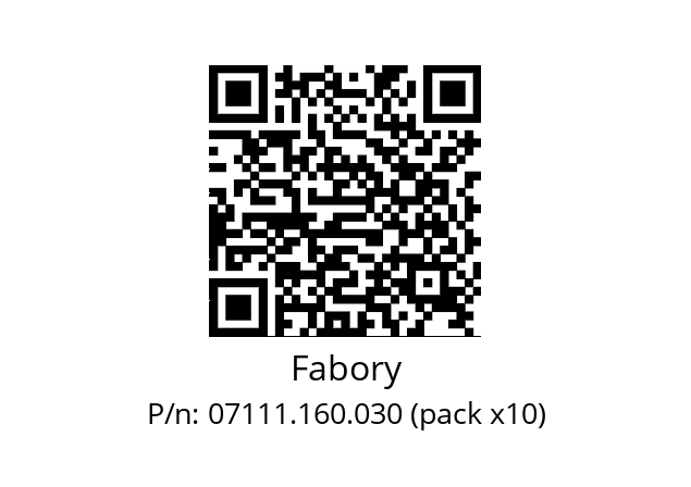   Fabory 07111.160.030 (pack x10)