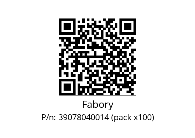   Fabory 39078040014 (pack x100)