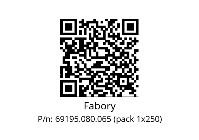   Fabory 69195.080.065 (pack 1x250)