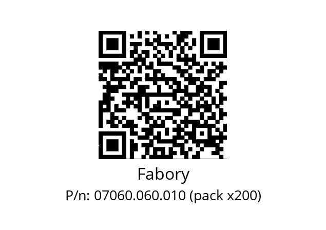   Fabory 07060.060.010 (pack x200)