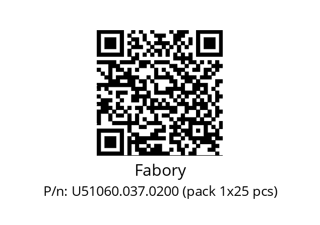   Fabory U51060.037.0200 (pack 1x25 pcs)