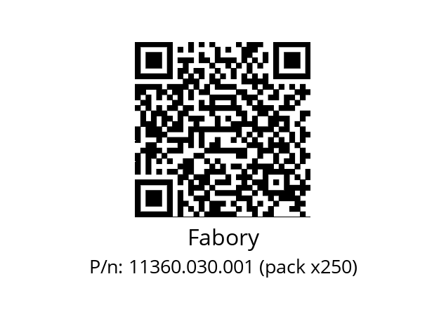   Fabory 11360.030.001 (pack x250)